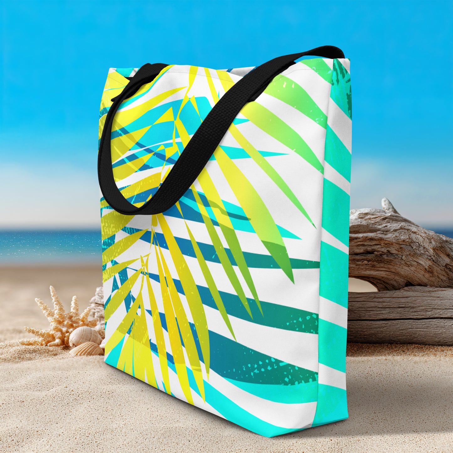 Tranquil Palms Large Tote Bag