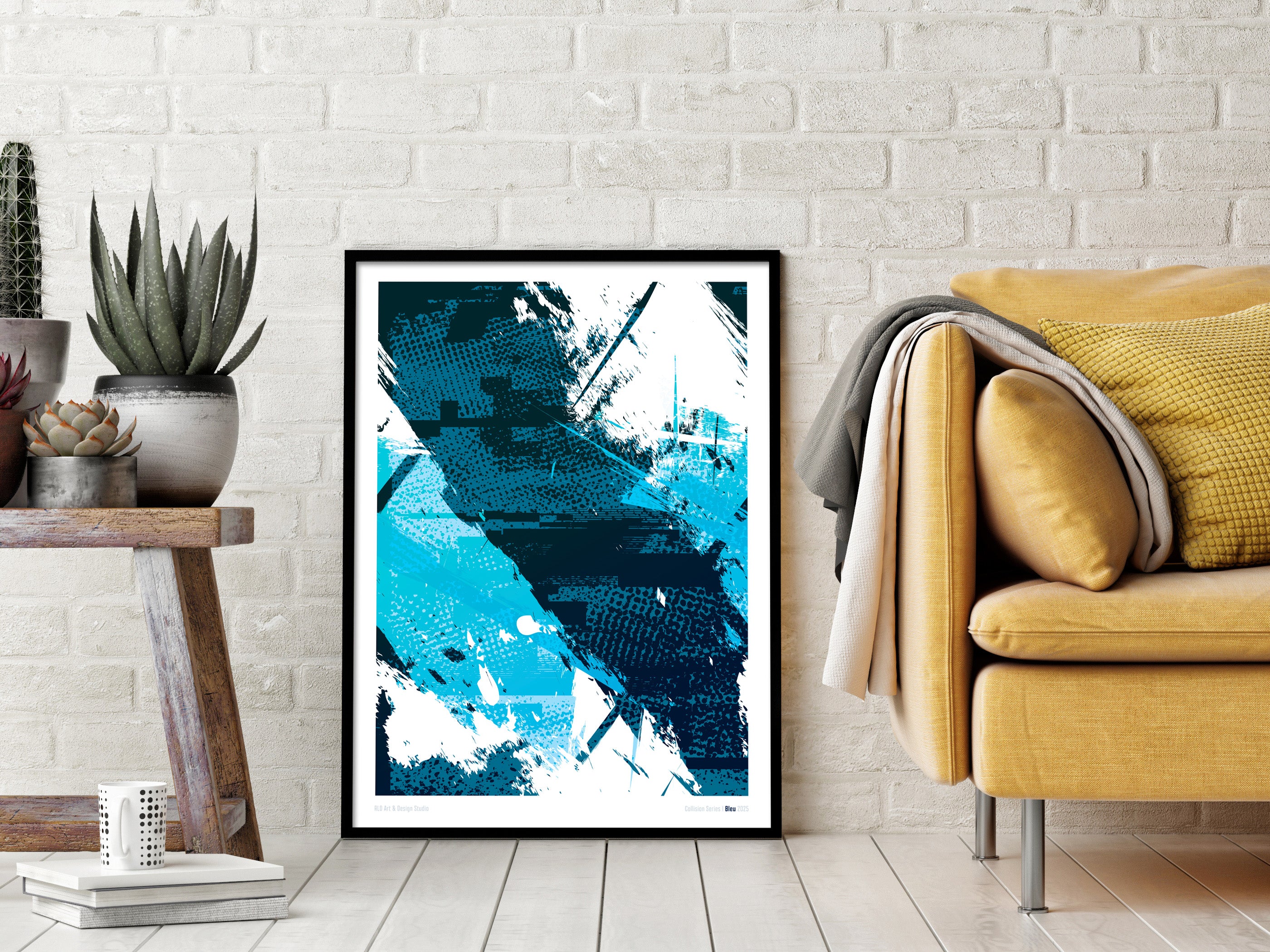 Collision Series I Bleu 2025 Framed Poster Design