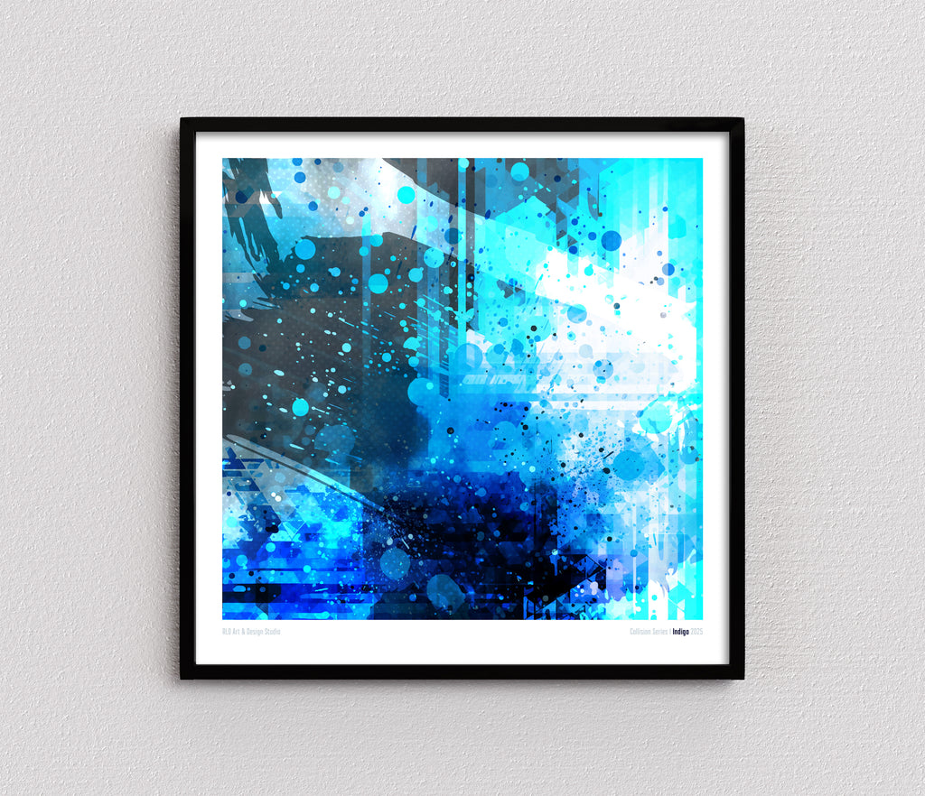 Collision Series II Indigo 2025 Framed Poster Design