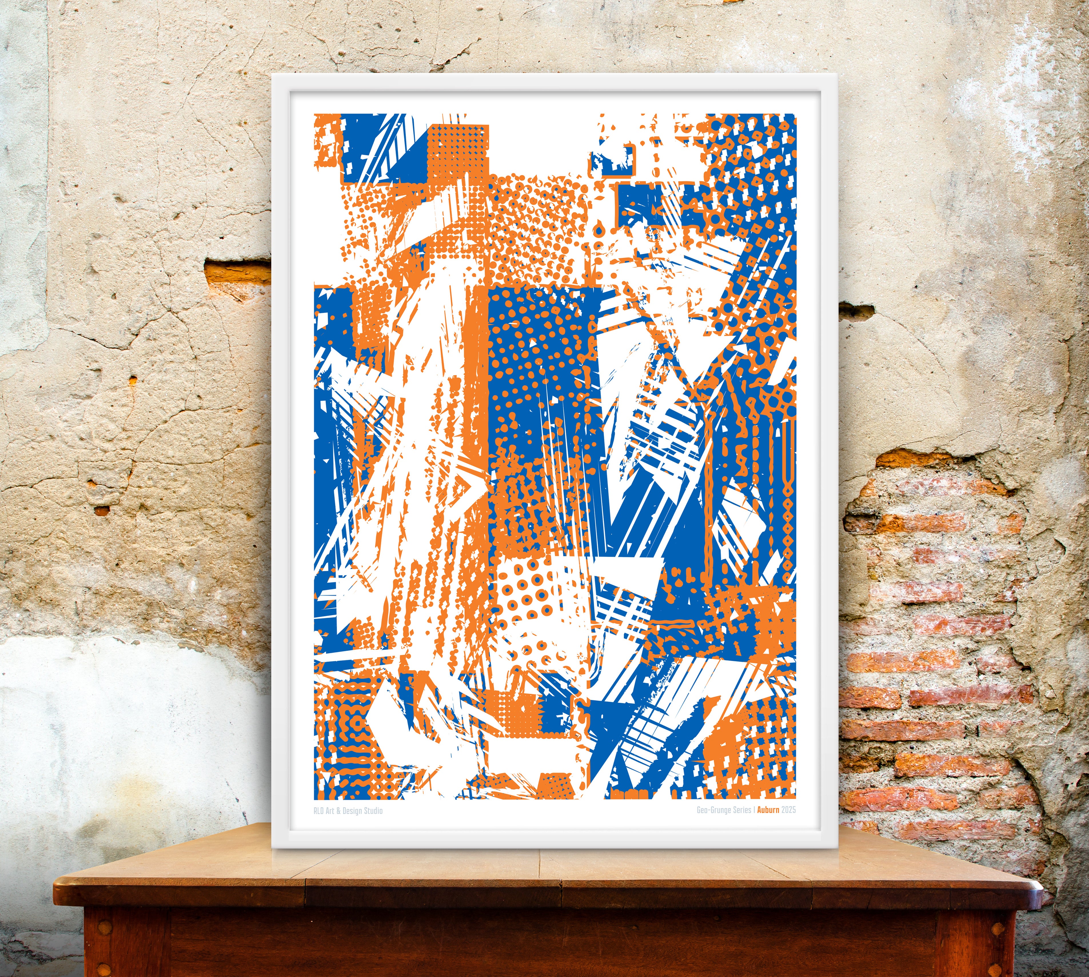 Geo-Grunge Series I Auburn 2025 Framed Poster Design