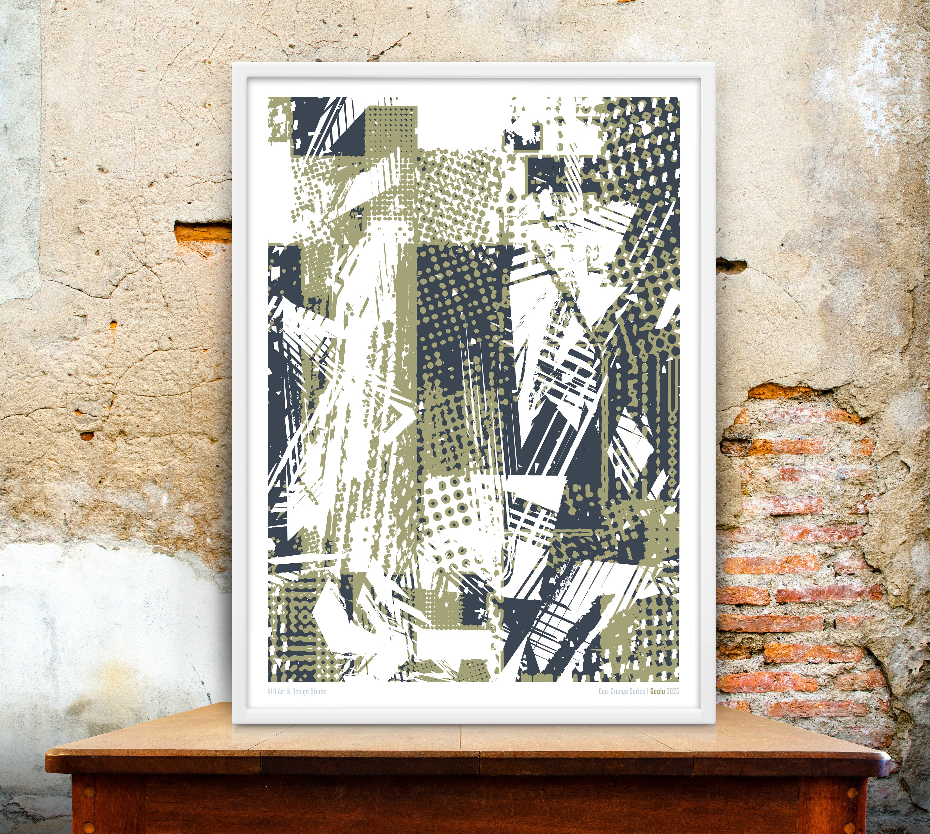 Geo-Grunge Series I Geolu 2025 Framed Poster Design