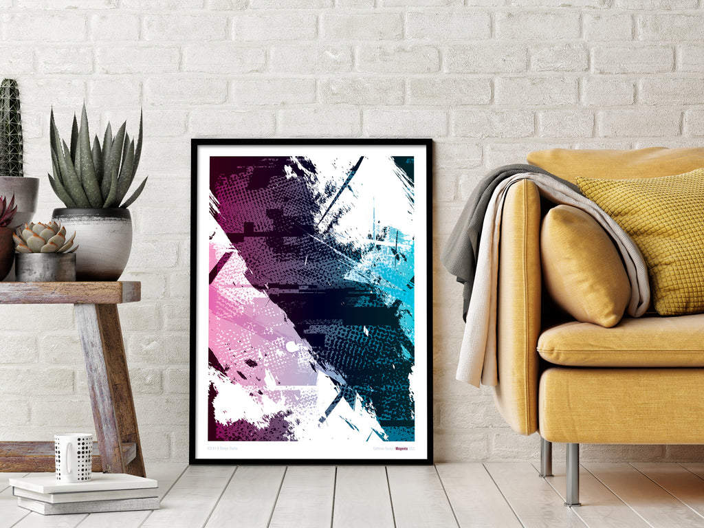 Collision Series I Magenta 2025 Framed Poster Design