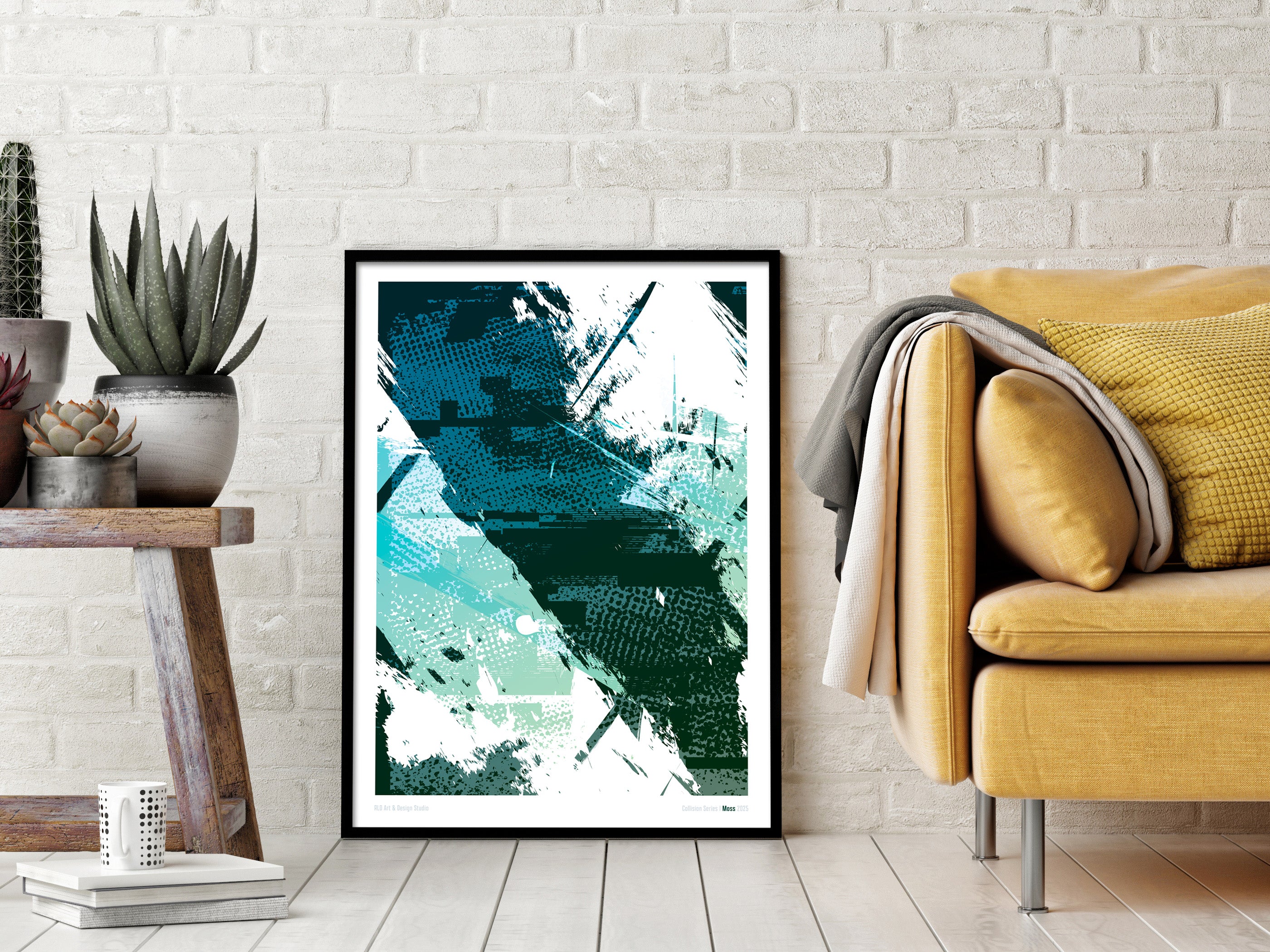 Collision Series I Moss 2025 Framed Poster Design