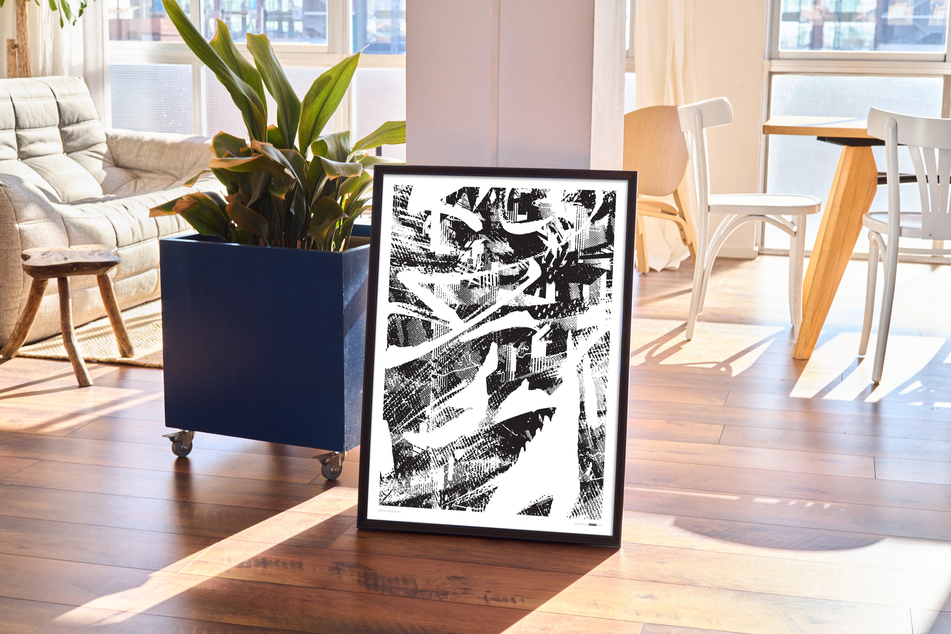 Grunge Series 01 Kuanos Framed Poster