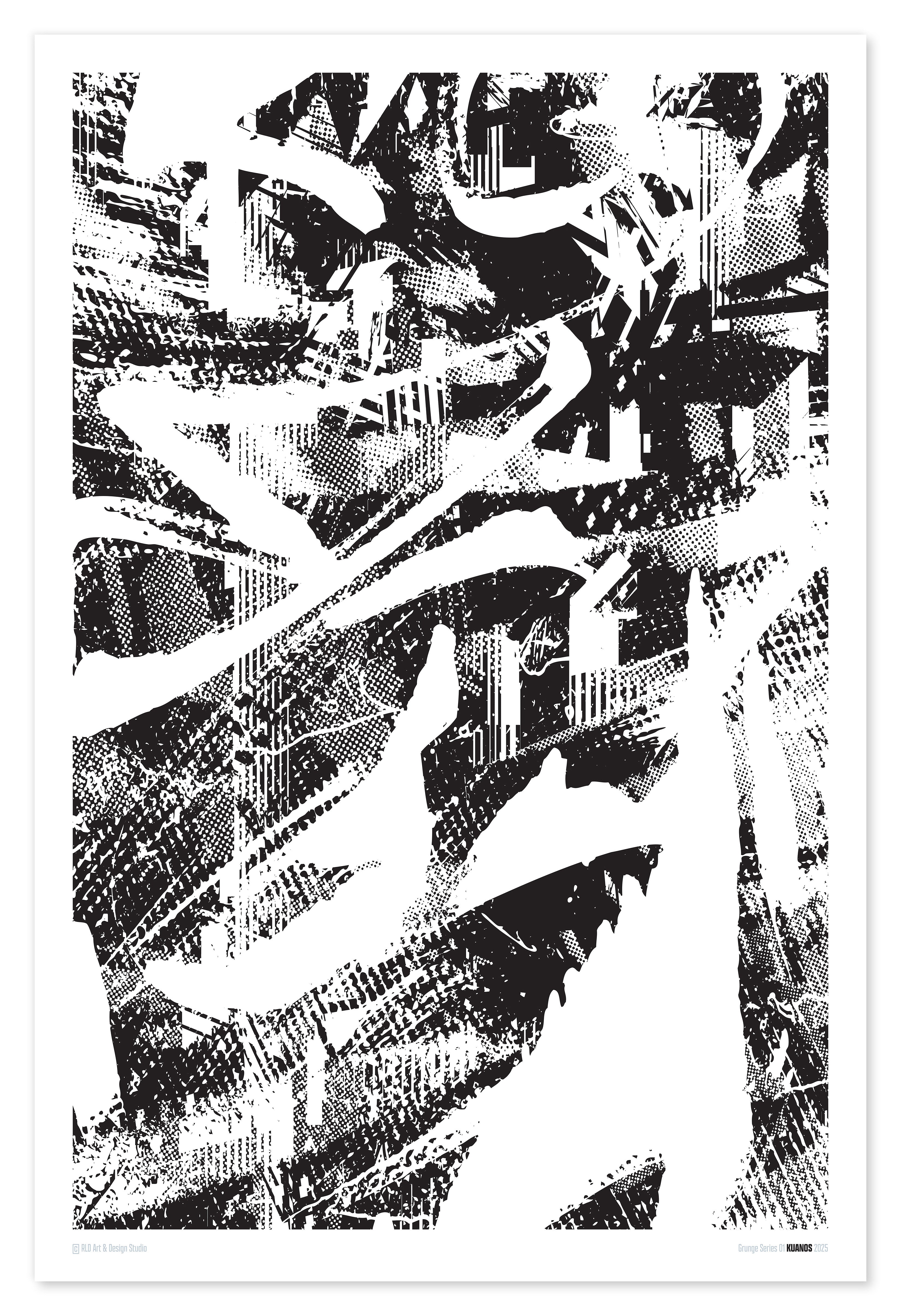 Grunge Series 01 Kuanos Framed Poster