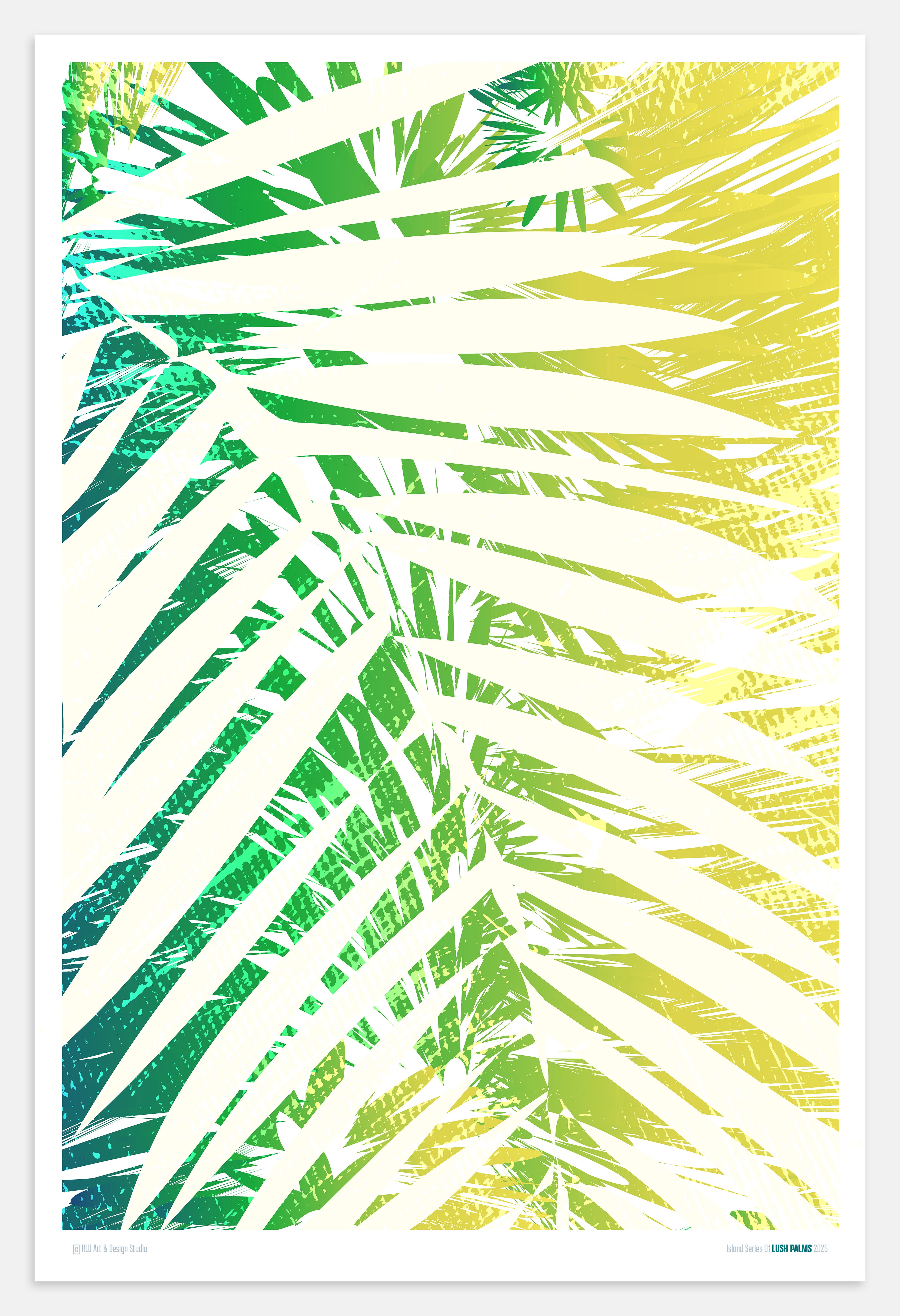 Island Series 01 Lush Palms Poster
