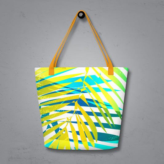 Tranquil Palms Large Tote Bag