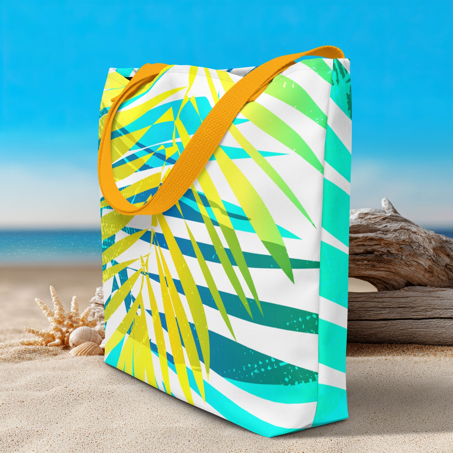 Tranquil Palms Large Tote Bag