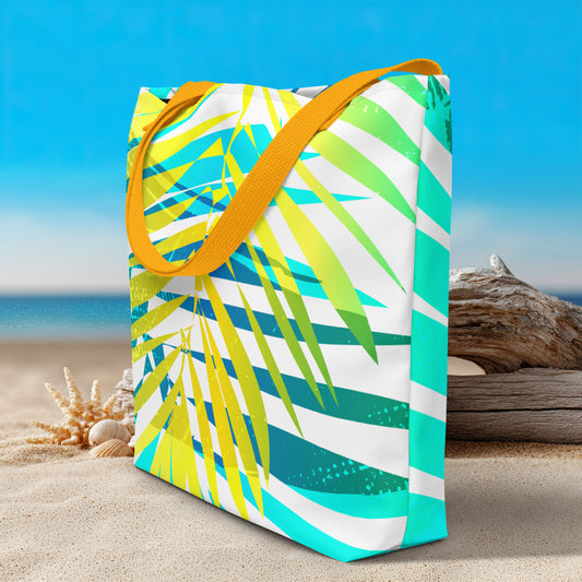 Tranquil Palms Large Tote Bag