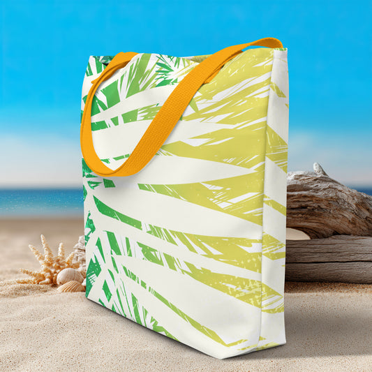 Lush Palms Large Tote Bag
